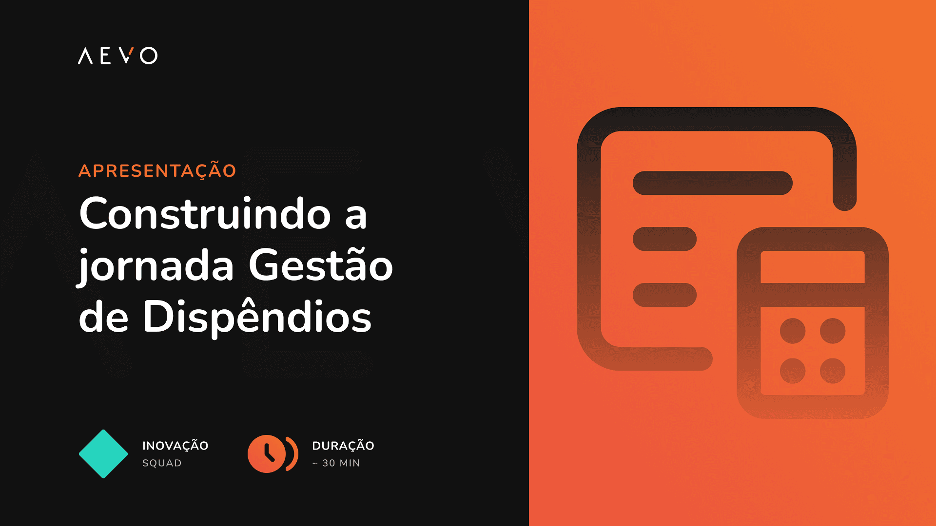 Capa da apresentação Construindo a jornada Gestão de Dispêndios